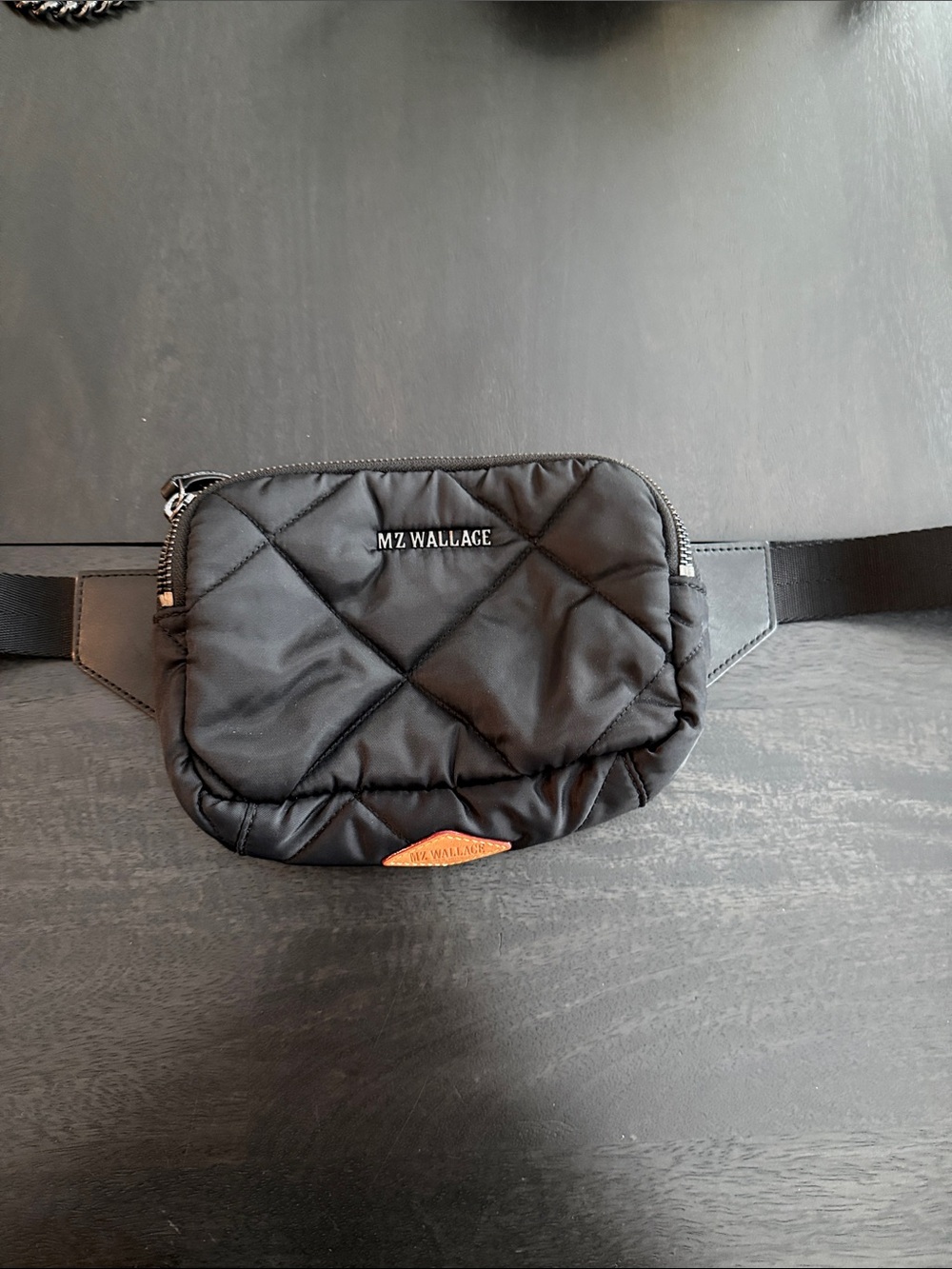 MZ Wallace Quilted Madison Belt Bag Black
